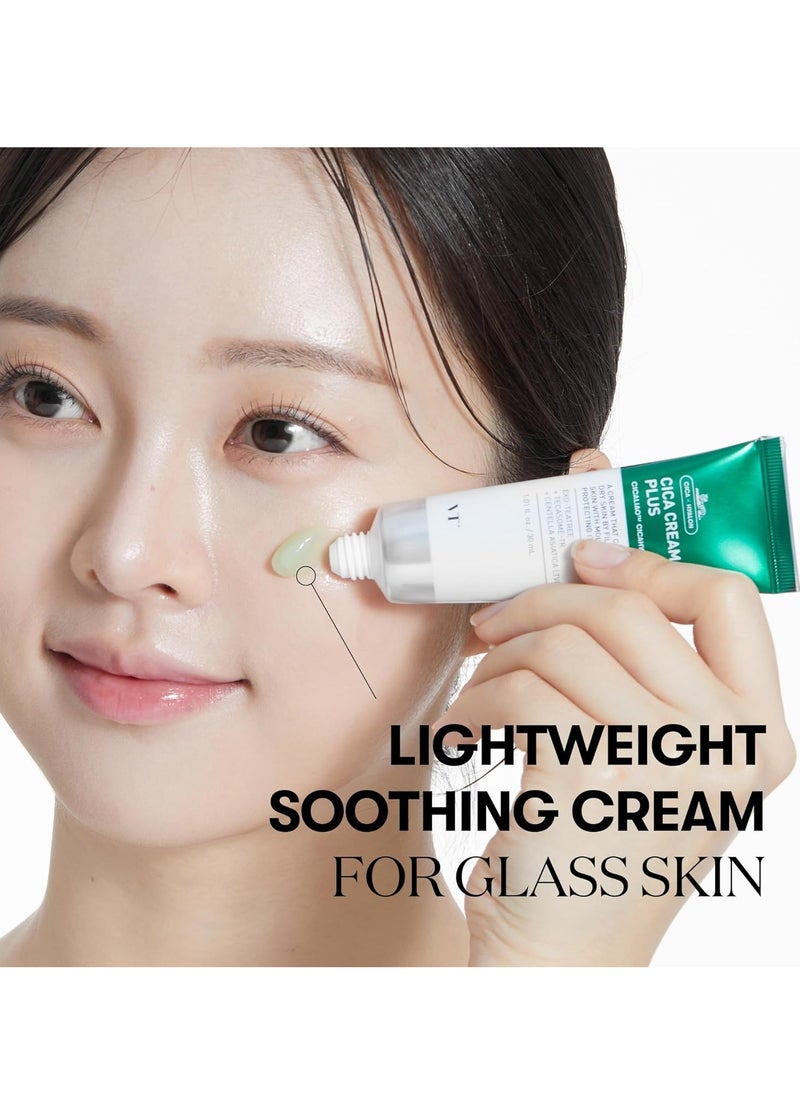 VT COSMETICS - VT COSMETICS CICA Cream Plus Cicaliao Cicahyalon | Hydrating & Calming Face Moisturizer with Centella Asiatica, Lightweight Soothing Cream for Acne, Oily, Dry and Sensitive Skin, Korean Skincare for acne prone skin 100ml - Image 1