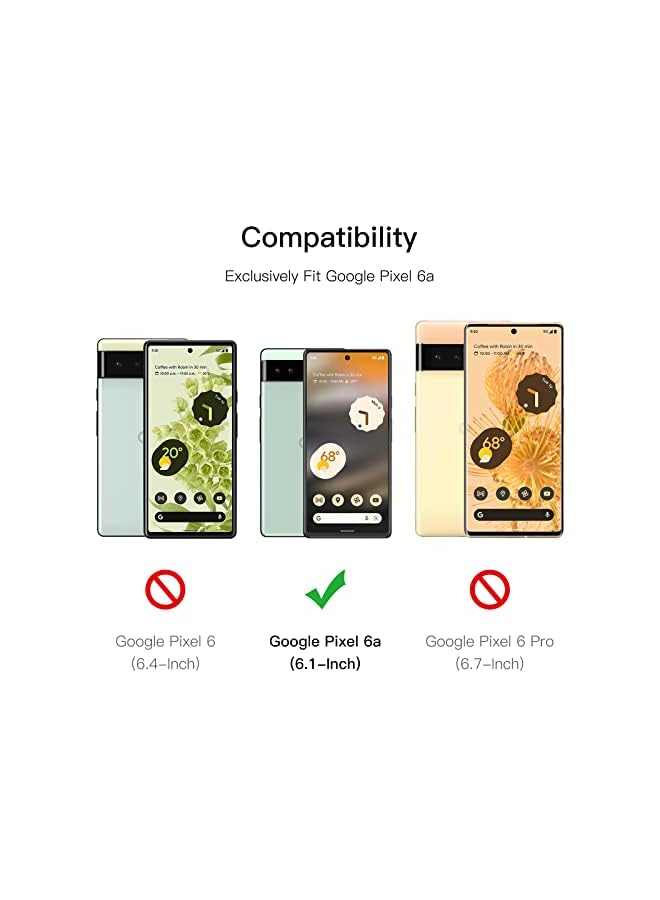 Jetech حماية شاشة لجوجل بيكسل 6A بحجم 6.1 بوصة مع واقي عدسة الكاميرا، أداة تركيب سهلة، متوافقة مع بصمة الإصبع، فيلم زجاجي مقسى، وضوح عالي، عبوة من 2 - Image 4