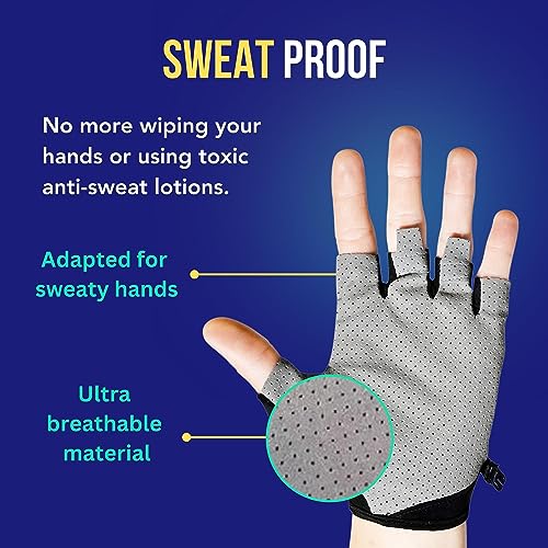 ONISSI Pro Gaming Gloves for Sweaty Hands | Sim Racing Gloves for Men and Women | Anti Sweat, Half Finger, Gamer Grip for Video Games on PS4/PS5/Xbox/Computer/PC/VR/Mobile/Sim Racer - Image 4