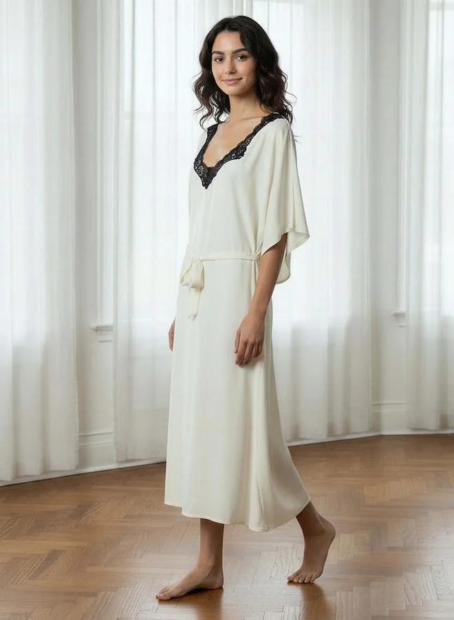 أدريا Adaraya Night Dress Short Sleeve With Belt