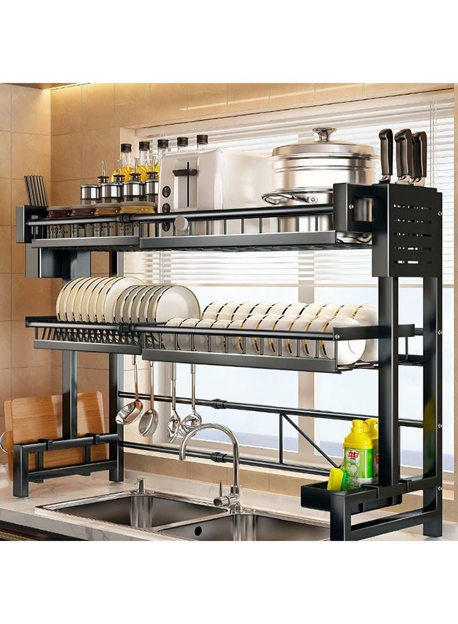 RollsTimi  Two-Layer Retractable Multifunctional Kitchen Countertop Sink For Washing and Putting Cutting Boards, Knives, Chopsticks, Dishes, Drain Storage Racks - Image 1