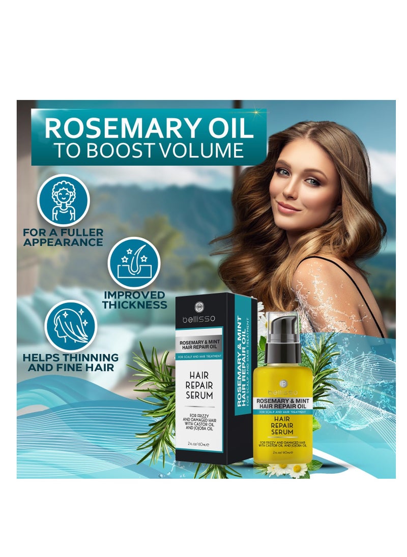 Rosemary Mint Oil Hair Serum - Thickening Products for Women and Men - Strengthening Treatment for Dry, Damaged, Frizzy Split Ends - Control Frizzy, Thinning and Curly Locks - Scalp Moisturizerc - pzsku/ZED9829A4C3BD727D5BC1Z/45/_/1737462894/125c365c-bc3a-4d59-bcf2-8c78085f51c3