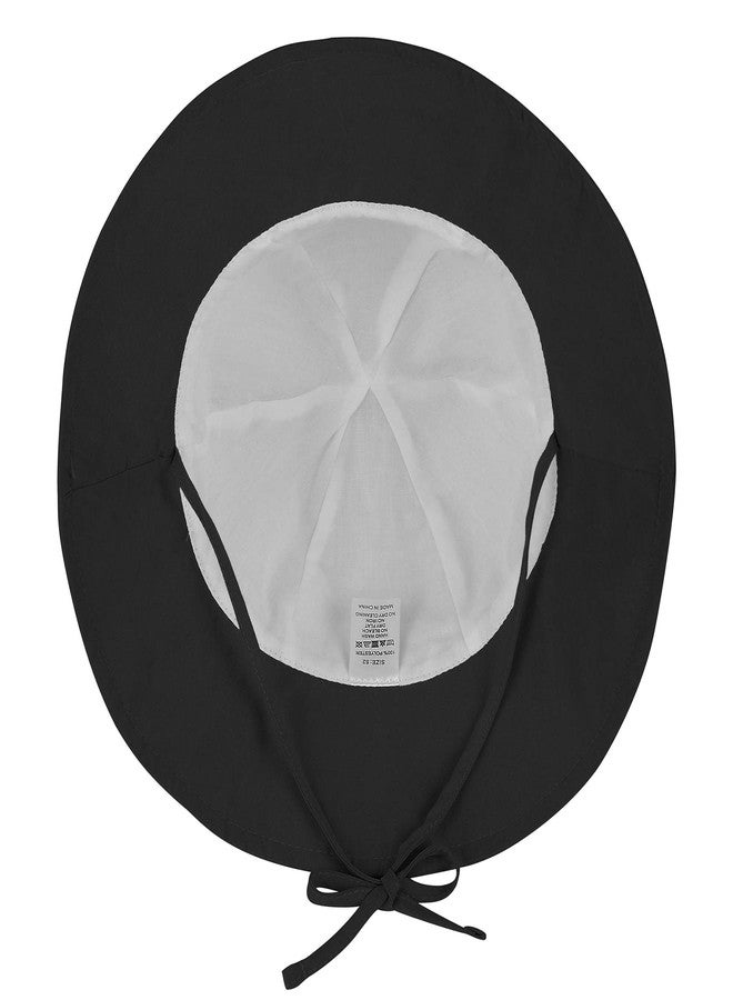 Zando قبعة شمسية للأطفال زاندو قبعة دلو بحافة عريضة قبعات شاطئية قبعات للأطفال مع آذان دب قبعة صيفية للأطفال البنات سوداء 6-12 شهر - Image 4