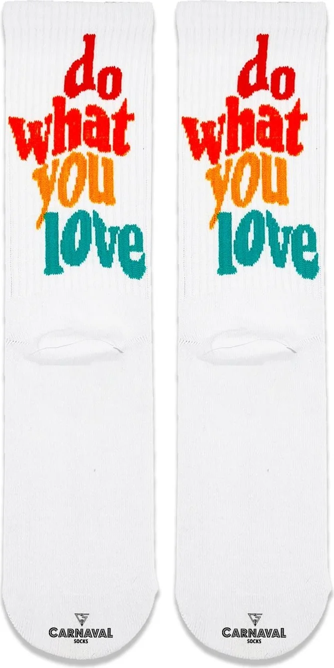 Carnaval Socks Do What You Love Written Colorful Socks