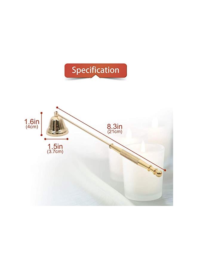The Bros Candle Snuffer, Candlesnuffers Wick Snuffer Candle Extinguisher Accessory with Long Handle Putting Out Extinguish Candle Wicks for Candle Making Scented Candles Jar Candles, Gold - Image 3