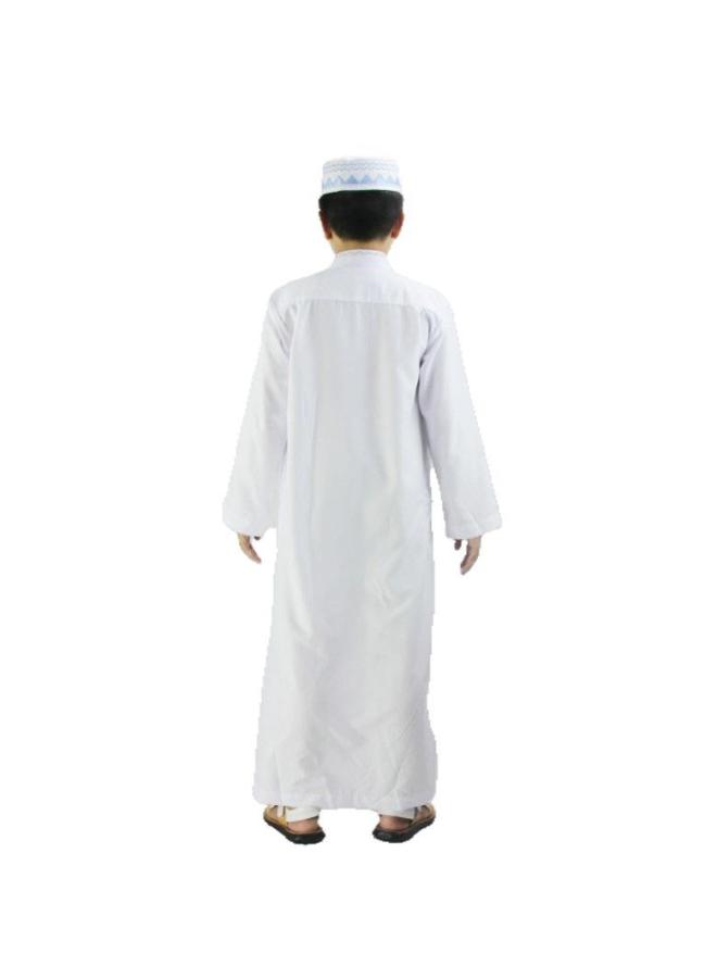 عباية - ثوب عربي رجالي - أزرق، مقاس 28 - ملابس تقليدية، ملابس إسلامية، عباءة دبي، قفطان، جبة - Image 3