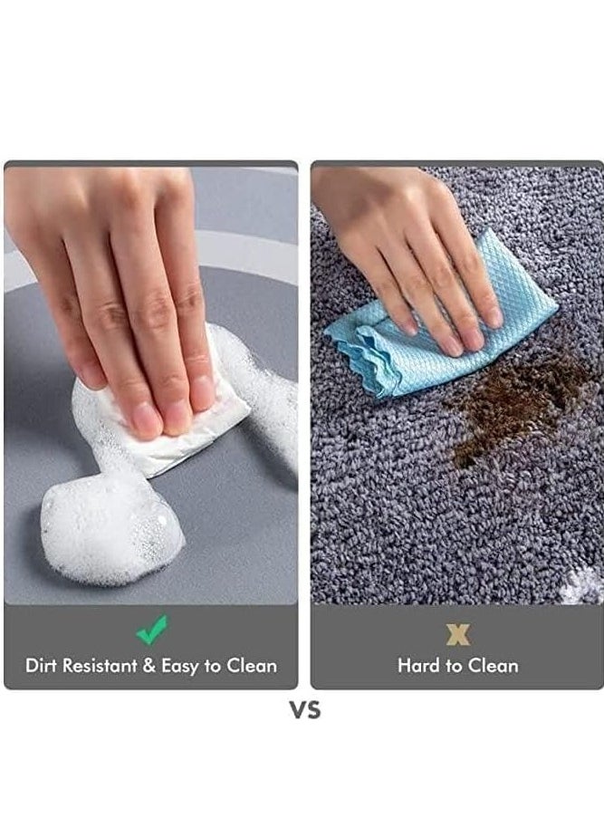 Generic Super Absorbent Floor Mat, Quick-Drying and Anti-Slip, Oval Shape for Bathroom, Single Bathroom Mat multicolour  - Image 3