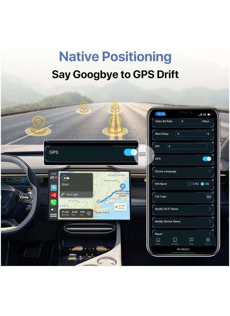 Carlinkit CarPlay Android Auto Adapter 4.0 Wired To Wireless Newest Dongle 10s Auto Connect OTA Online Upgrade Built in GPS Compatible With Factory Wired CarPlay Car - Image 2