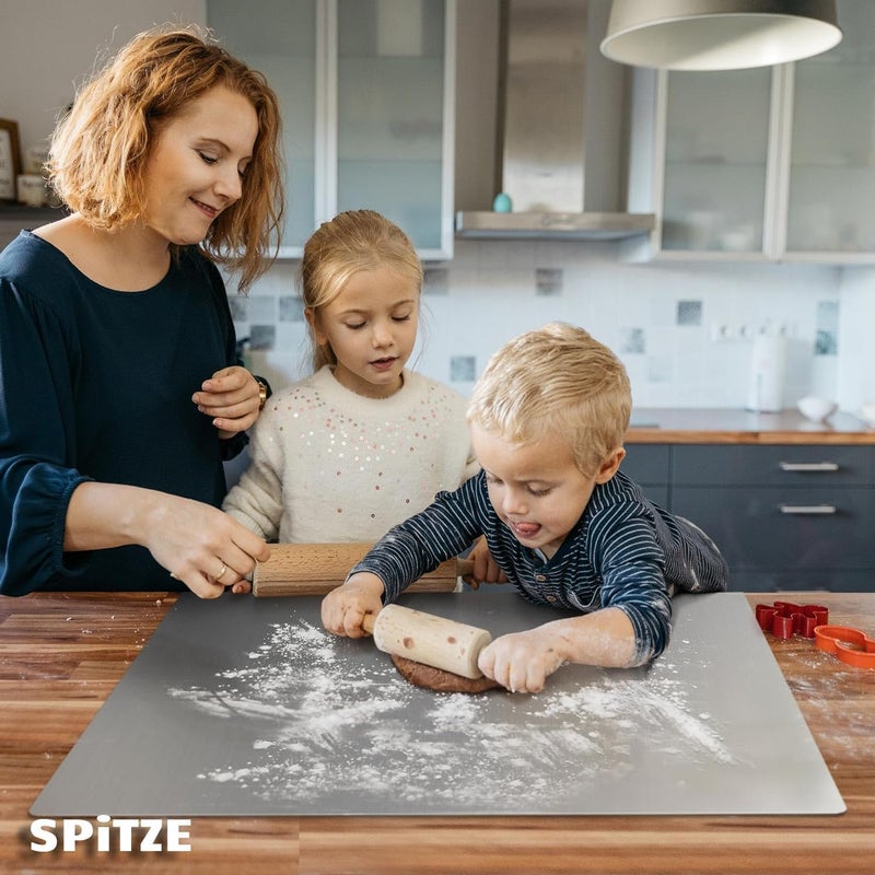 SPITZE 304 Stainless Steel Chopping Board with Lip for Kitchen | Non Slip Cutting Board | Rust Proof | Easy to use | SS Counter Top | For Cutting Vegetables, Meat, Fish, Fruits | 2X Large 60 x 42 cm - Image 4