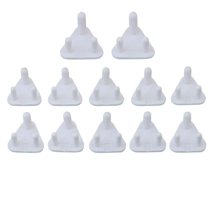 PROTOWARE 12 Piece Baby Safety Child Proofing Electric Socket Plug Guards Switch Board Cover with Removal Pin (White) - Image 2