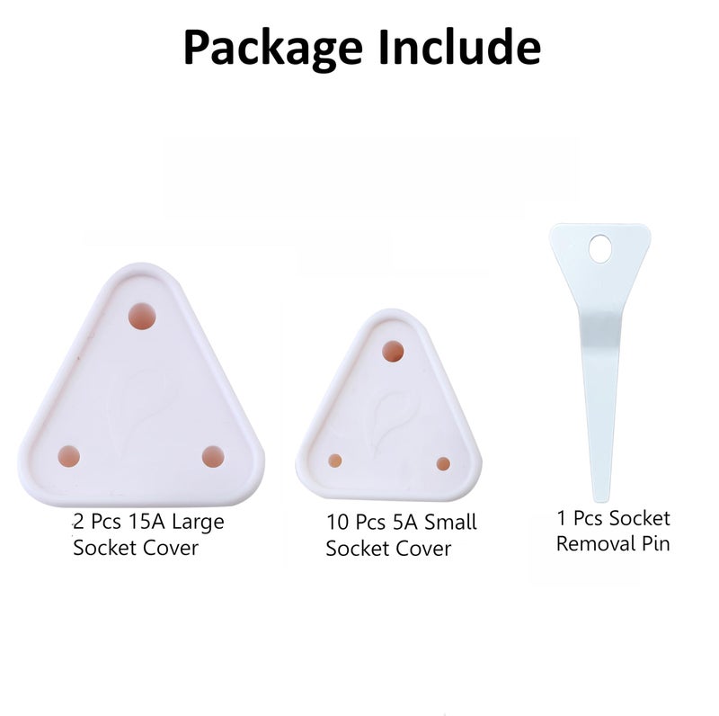 PROTOWARE 12 Piece Baby Safety Child Proofing Electric Socket Plug Guards Switch Board Cover with Removal Pin (White) - Image 4