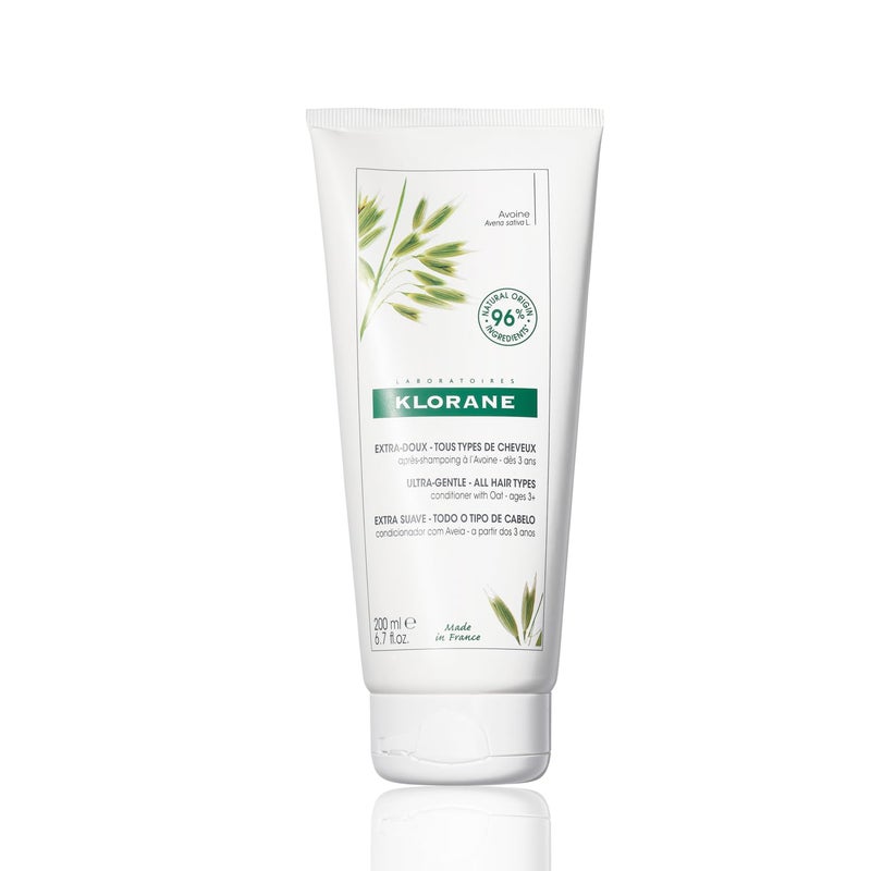 Klorane Klorane Ultra-Gentle Conditioner with Oat Milk, Sulfate-Free, Dermatologist and Pediatric Tested, Hypoallergenic, Vegan, Plant-based, Biodegradable 6.7 Fl Oz (Pack of 1)