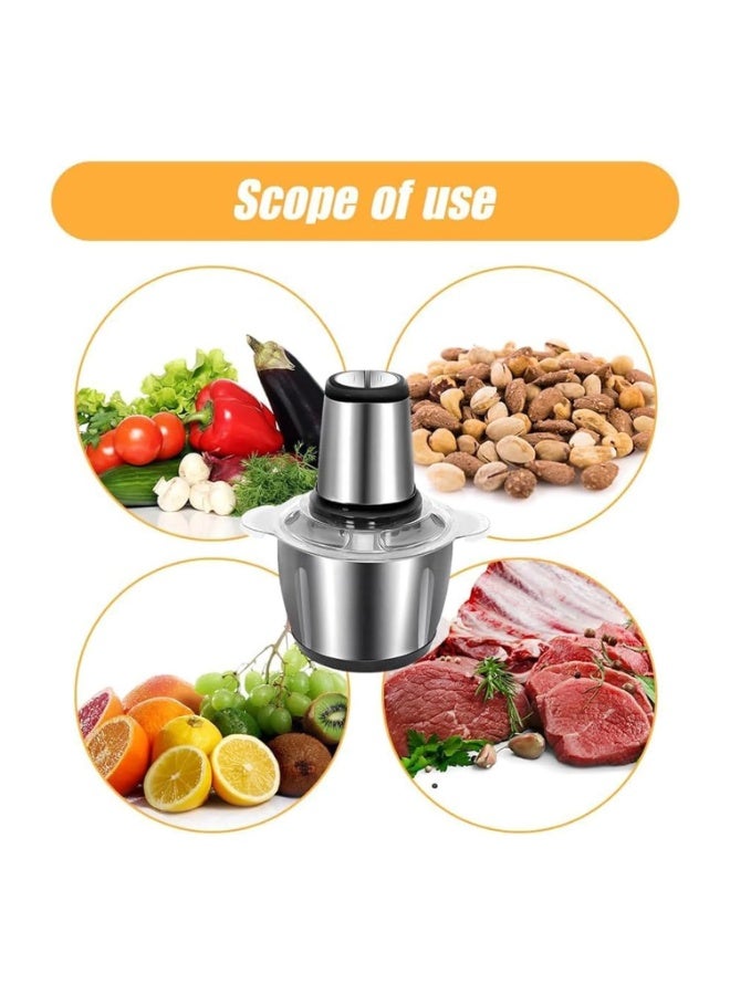 REFURA Meat Grinder / Chopper / Food Processor | 3L | 400W | 2 Speed | Stainless Steel | RE-5424 - Image 5