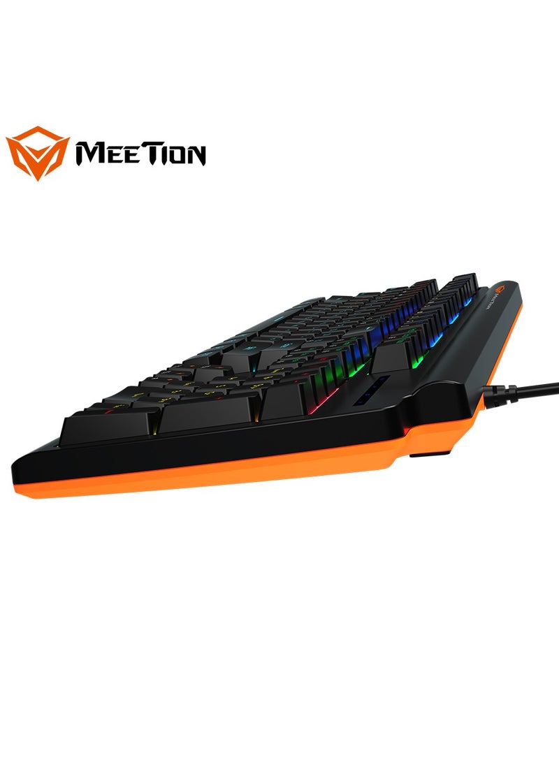 Meetion MK600 Mechanical Keyboard Anti-ghosting Full keys No. of keys 104/105 Keyboard Type best combination of RGB lights Black Body OS Compatibility Windows XP/Vista/7/8/10  MAC OS X Interface USB - Image 4