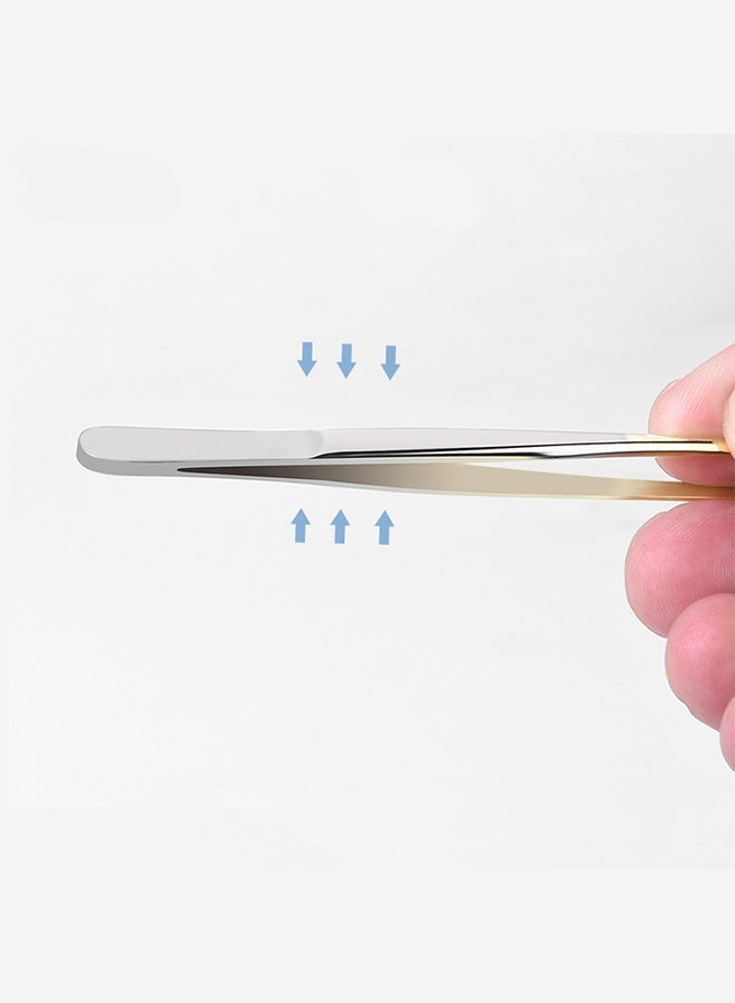 سيستار مجموعة تشذيب الحواجب مكونة من 5 قطع مع ملقط مائل وقلم حواجب وسكين تشذيب الحواجب الهلالي ومقص تشذيب الحواجب - Image 2