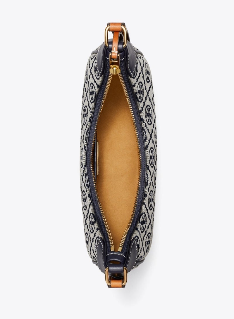 Burch Tory  Logo Print Leather Crescent Bag Tote Shoulder Bag - Image 4