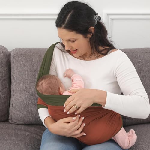 Kloovete Baby Wrap Carrier, Perfect Baby Carrier Wrap Sling for Newborn and Infant up to 35 lbs. (Copper/Oliver, M (S, M, L of Clothing Size)) - Image 3