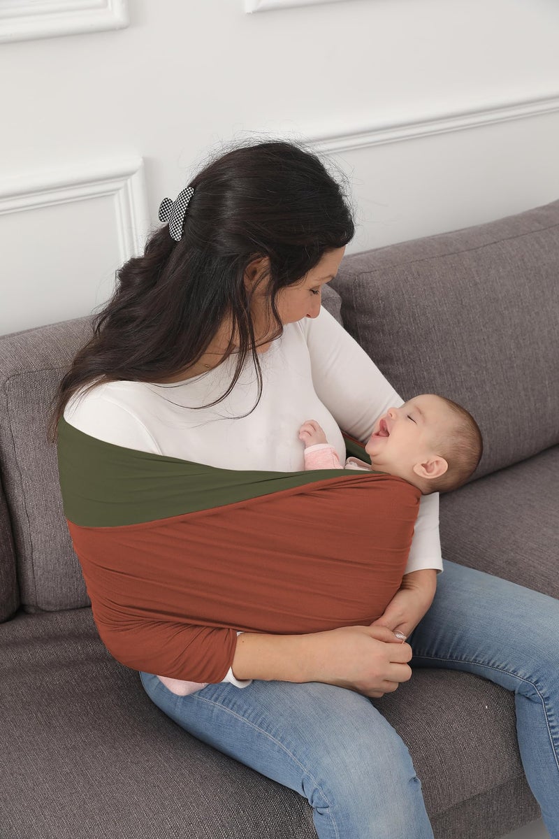 Kloovete Baby Wrap Carrier, Perfect Baby Carrier Wrap Sling for Newborn and Infant up to 35 lbs. (Copper/Oliver, M (S, M, L of Clothing Size)) - Image 4