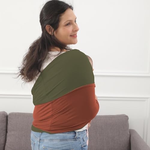 Kloovete Baby Wrap Carrier, Perfect Baby Carrier Wrap Sling for Newborn and Infant up to 35 lbs. (Copper/Oliver, M (S, M, L of Clothing Size)) - Image 2