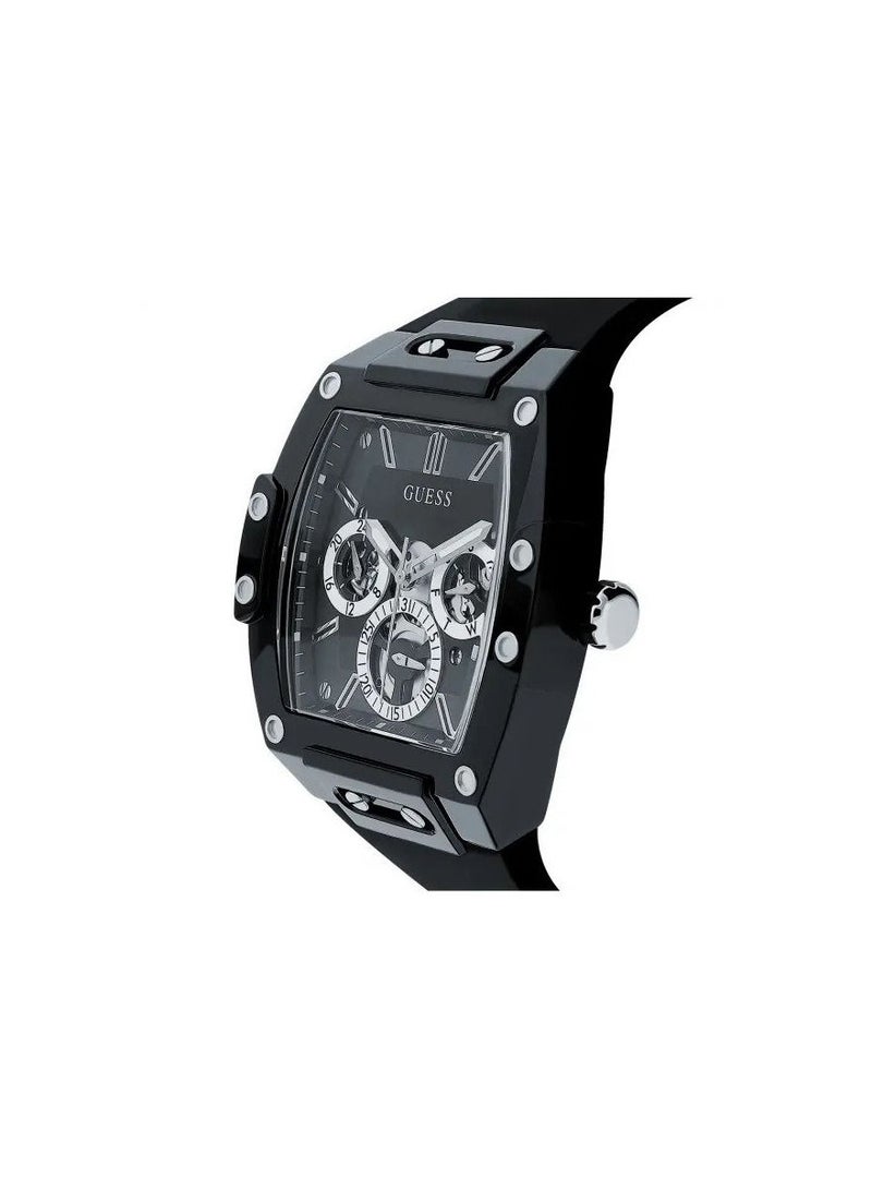 GUESS جيس ساعة مطاطية سوداء للرجال GW0203G - Image 2