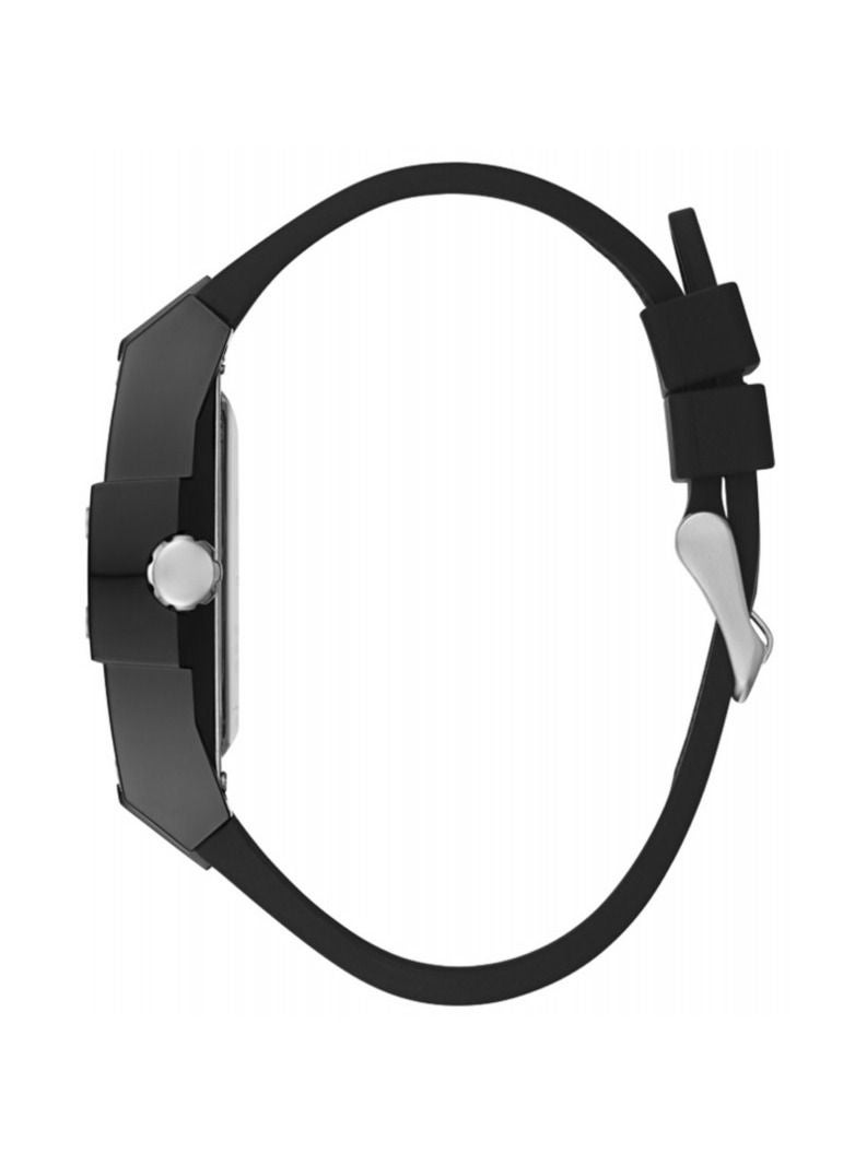GUESS جيس ساعة مطاطية سوداء للرجال GW0203G - Image 3