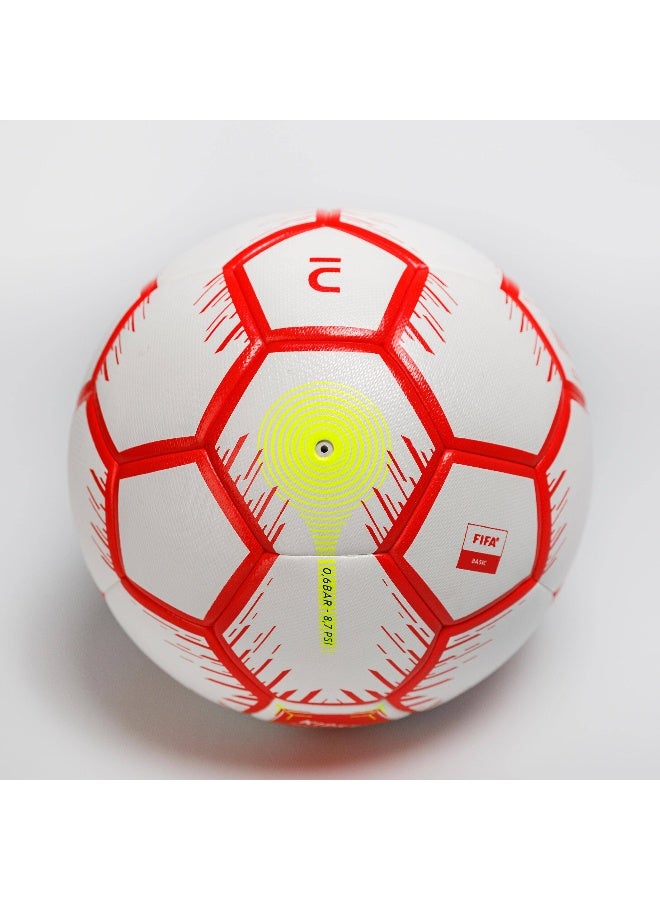 Kipsta By Decathlon,Size 4 Futsal Ball (63 Cm Perimeter) - Red/White - Image 1