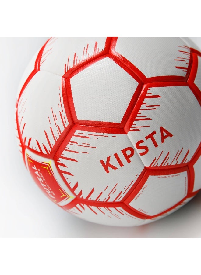 Kipsta By Decathlon,Size 4 Futsal Ball (63 Cm Perimeter) - Red/White - Image 2