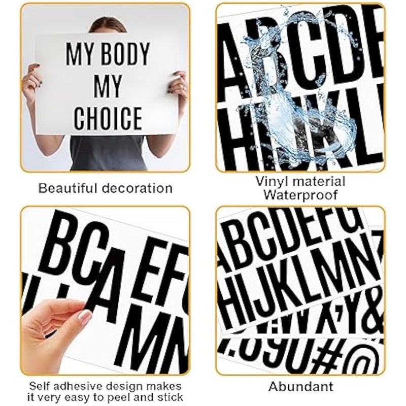 ديبينولو مجموعة ارقام حروف فينيل ذاتية اللصق من 9 ورقات، ملصقات ارقام صندوق البريد لصندوق البريد واللافتات والنوافذ والباب والسيارات والشاحنات والمنزل والاعمال التجارية ورقم العنوان والخزانات (3 انش - Image 2