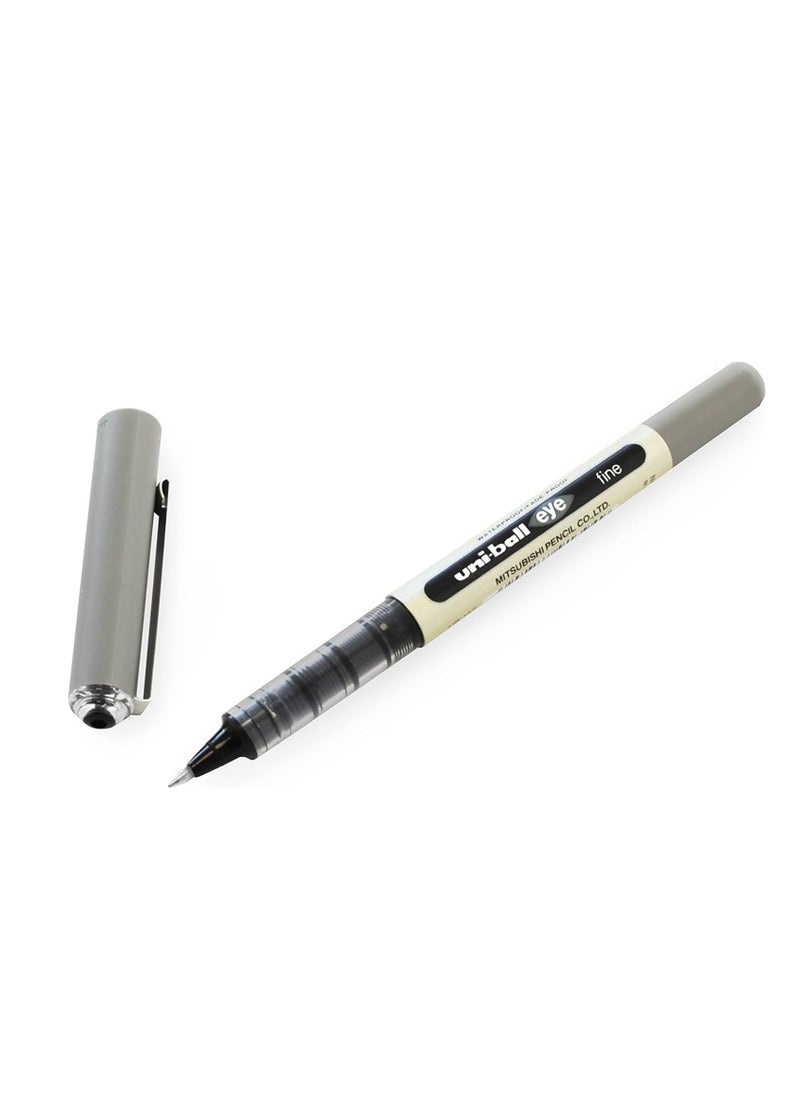 Uniball قلم حبر جاف Eye Fine مكون من قطعتين برأس 0.7 مم وحبر أزرق وأسود  - Image 2
