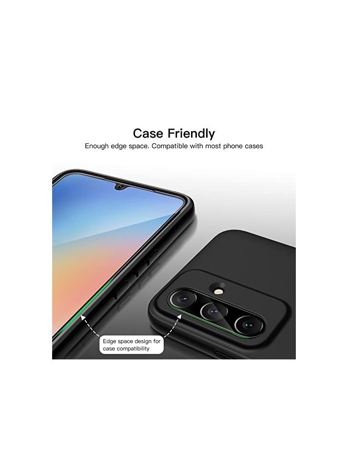 JETech Screen Protector for Samsung Galaxy A34 5G 6.6-Inch with Camera Lens Protector, 9H Tempered Glass Film, HD Clear, 2-Pack Each - Image 5
