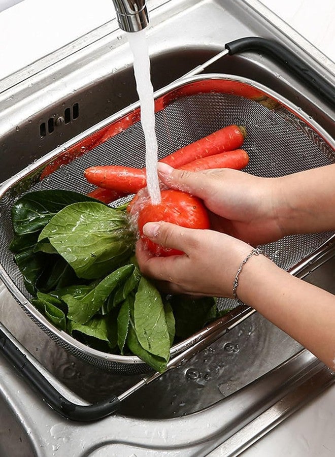 PARVY® Kitchen Strainer | Extendable Over The Sink Colander | Adjustable Mesh Strainer | Large Sink Colander | Over Sink Strainer | Stainless Steel Drain Basket | (1 Pcs) - Image 5