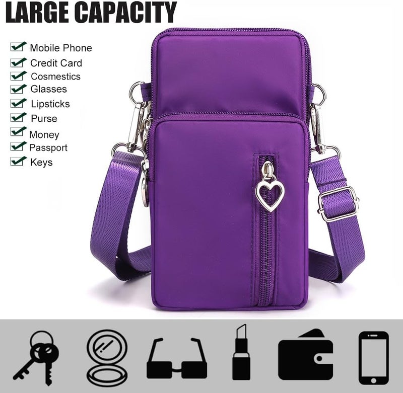 JANKS Small Crossbody Bag for Women - Mini Phone Purses with Crossbody Strap and Wallet - Nylon Arm Bag - Image 5
