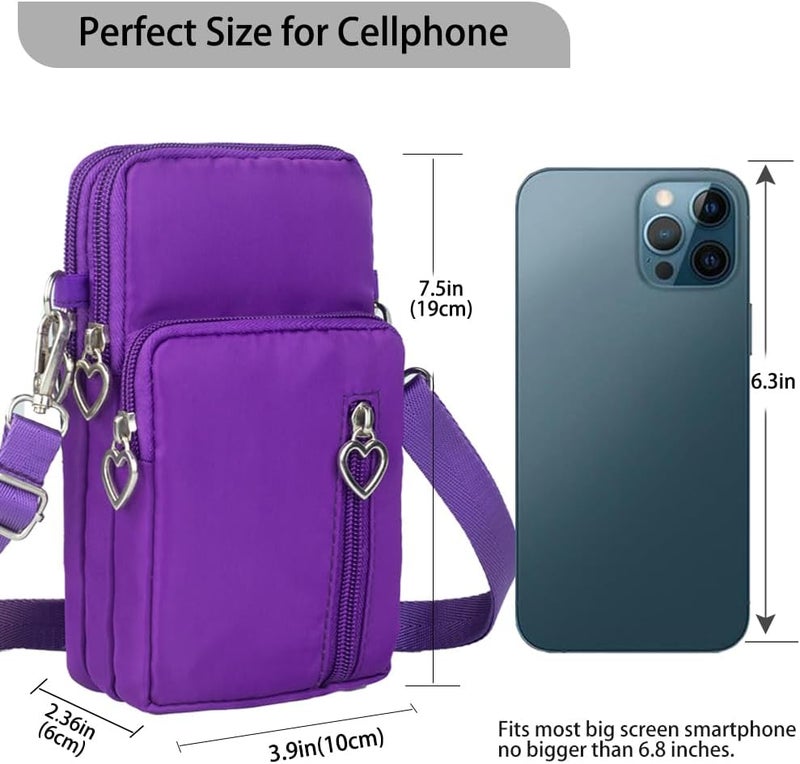 JANKS Small Crossbody Bag for Women - Mini Phone Purses with Crossbody Strap and Wallet - Nylon Arm Bag - Image 2
