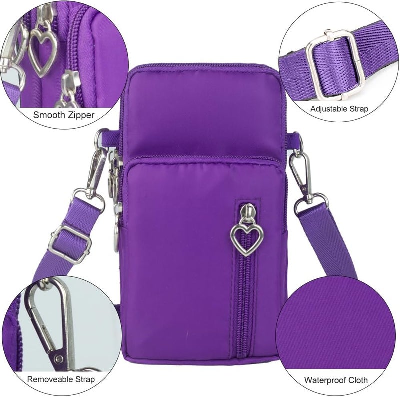 JANKS Small Crossbody Bag for Women - Mini Phone Purses with Crossbody Strap and Wallet - Nylon Arm Bag - Image 3