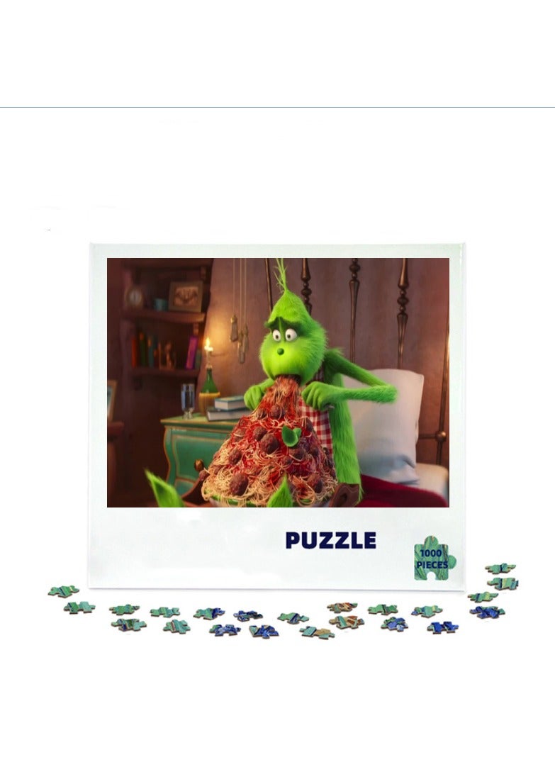 Anna 1000 pieces of Green Haired Monster Grinch Colorful Home Entertainment Desktop Puzzle - Image 2
