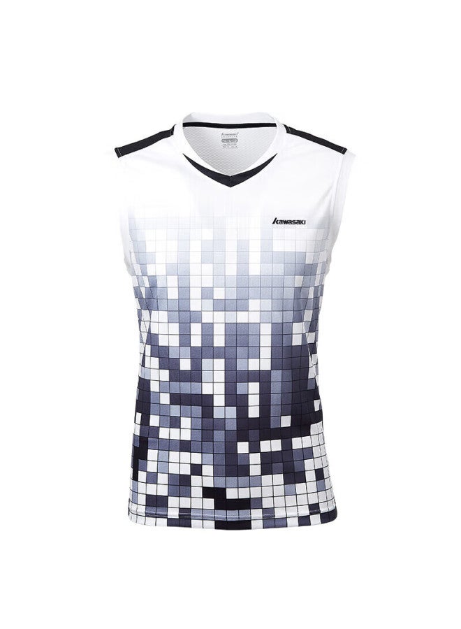 Kawasaki Kawasaki Badminton Shirt, Spring And Summer Men's Training Wear, Quick-drying Breathable Sleeveless T-shirt, Sports Vest K1007, White, 2xl - Image 5