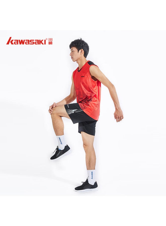 Kawasaki Kawasaki Badminton Shirt, Spring And Summer Men's Training Wear, Quick-drying Breathable Sleeveless T-shirt, Sports Vest K1007, White, 2xl - Image 3