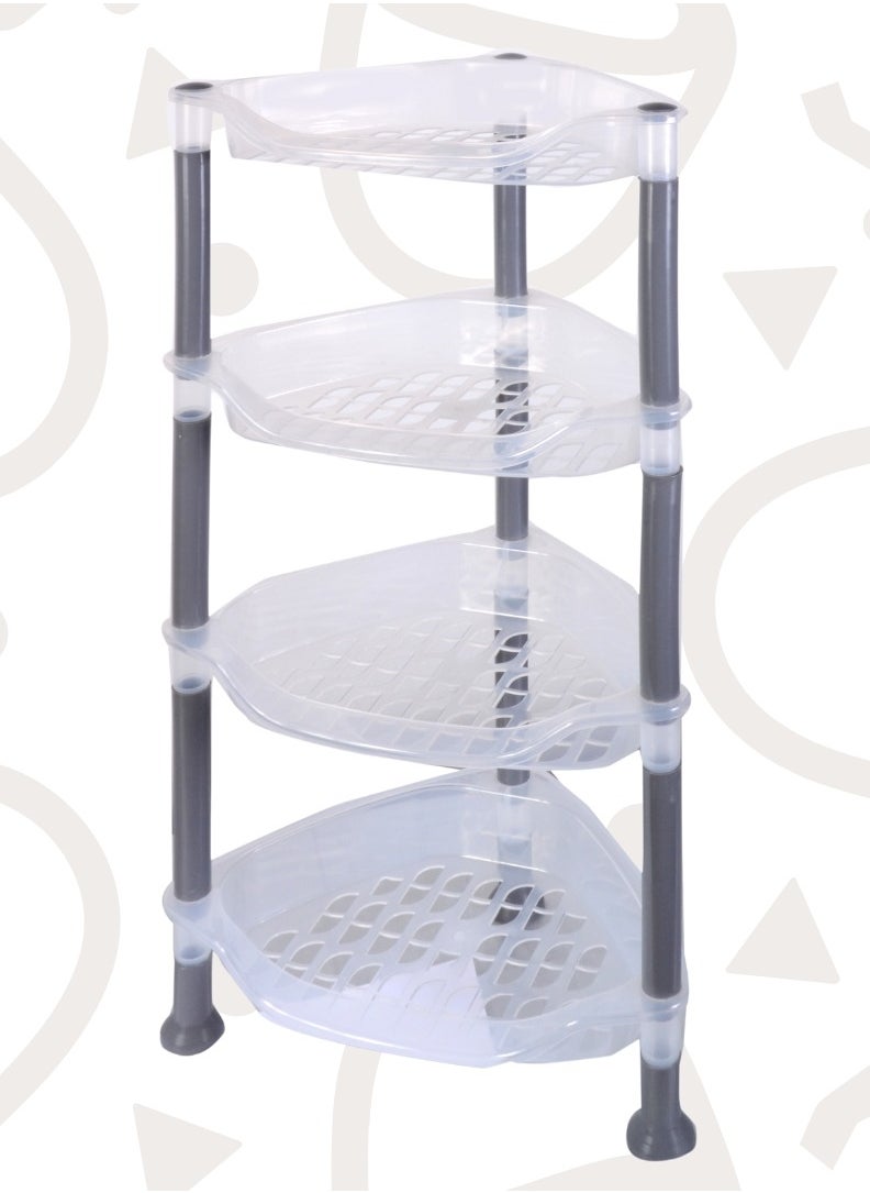 bullga Corner shelving unit for the bathroom or kitchen, made of plastic, consisting of 4 layers, 83 cm * 33 cm, from Bullga  - Image 1