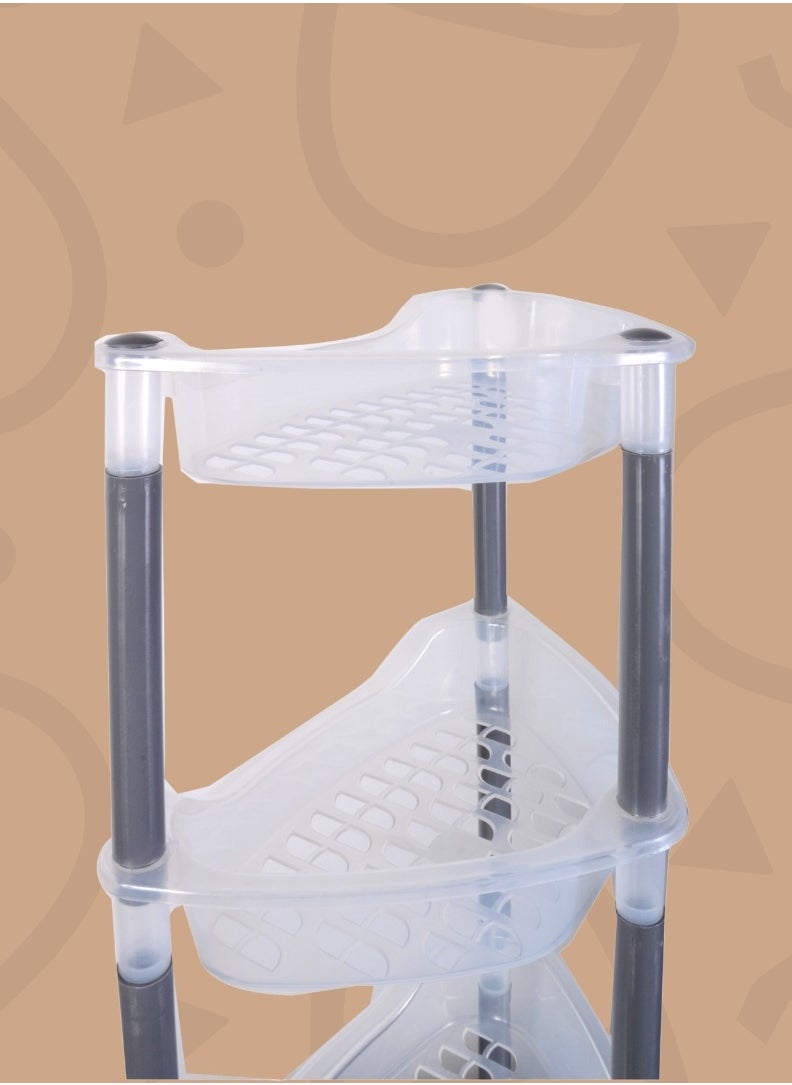 bullga Corner shelving unit for the bathroom or kitchen, made of plastic, consisting of 4 layers, 83 cm * 33 cm, from Bullga  - Image 4