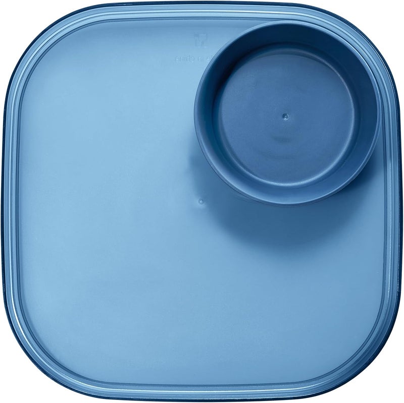 madesmart Dipware Reusable Dining PlateServing Tray for Appetizers and Snacks FoodSafe Appetizer Serving Platter with Removable Dip Bowl Blue - Image 2