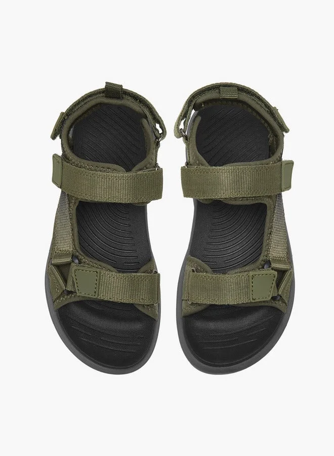 Mister Duchini Boys Textured Floaters with Hook and Loop Closure