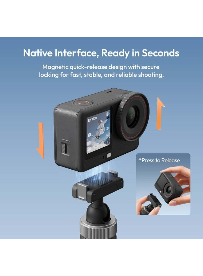 ULANZI 16.14in MT95 Mini Extension Rod Tripod for DJI Osmo Action 6/Nano | Magnetic Quick Release, Dual 360° Ball Head, 3-in-1 Selfie Stick Tripod, Lightweight Pocket Size for Action 6 Nano Xtra Atto - Image 4
