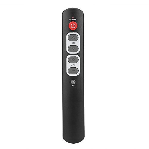 Tihebeyan Universal Learning Remote Control with 6 Keys Big Buttons Smart Controller for TV STB DVD DVB HiFi VCR(Gray) - Image 1