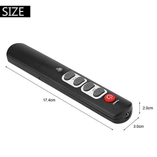 Tihebeyan Universal Learning Remote Control with 6 Keys Big Buttons Smart Controller for TV STB DVD DVB HiFi VCR(Gray) - Image 5