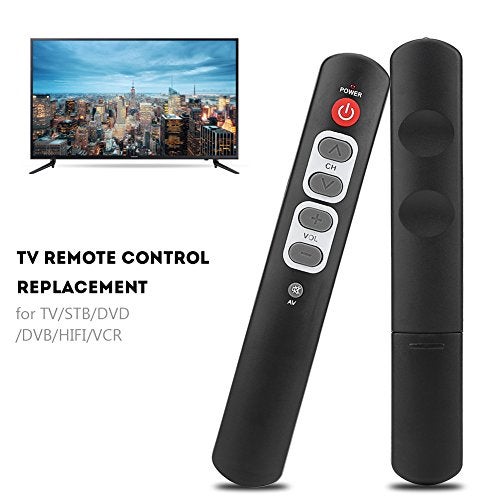 Tihebeyan Universal Learning Remote Control with 6 Keys Big Buttons Smart Controller for TV STB DVD DVB HiFi VCR(Gray) - Image 3