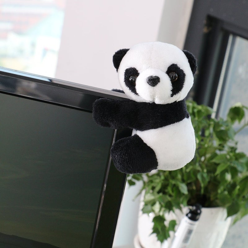 Yiphates 2Pcs Plush Animal Clip Clip-On Critter Panda Clip Note Clip Stand Photo Holder Stand Memo Clip for Home Office Use - Image 5