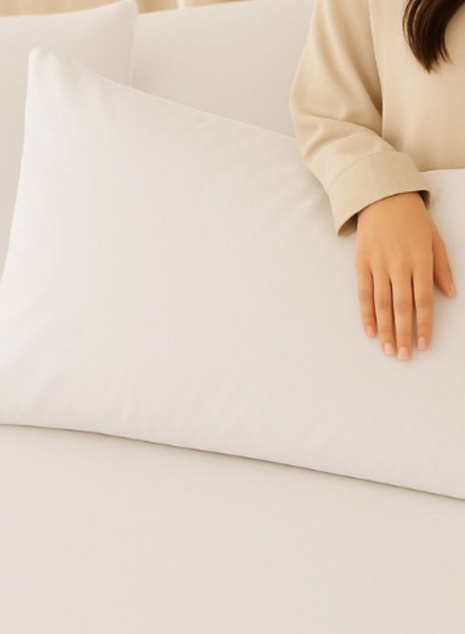 سنوز، طقم ملاية عاديه، 3قطع، أبيض، 220*240 سم - Image 4