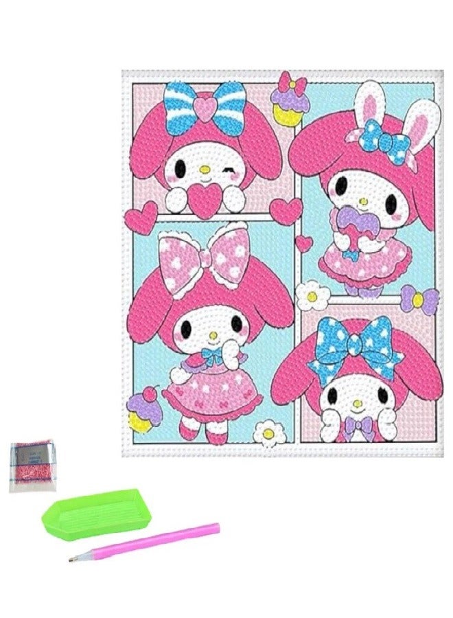 Kids Diamond Painting Diamond Painting Cartoon Diamond Painting with Frame DIY Diamond Painting Kits Diamond Painting for Children Beginners for Kids Adults Gifts Home Wall Decor  - Image 1