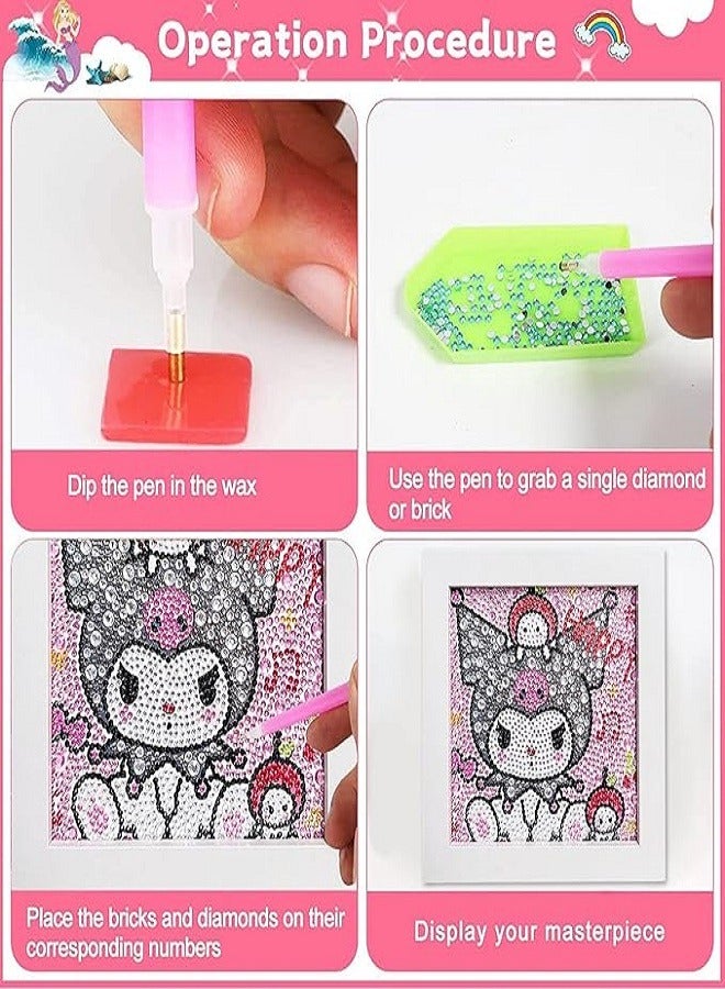 Kids Diamond Painting Diamond Painting Cartoon Diamond Painting with Frame DIY Diamond Painting Kits Diamond Painting for Children Beginners for Kids Adults Gifts Home Wall Decor  - Image 2