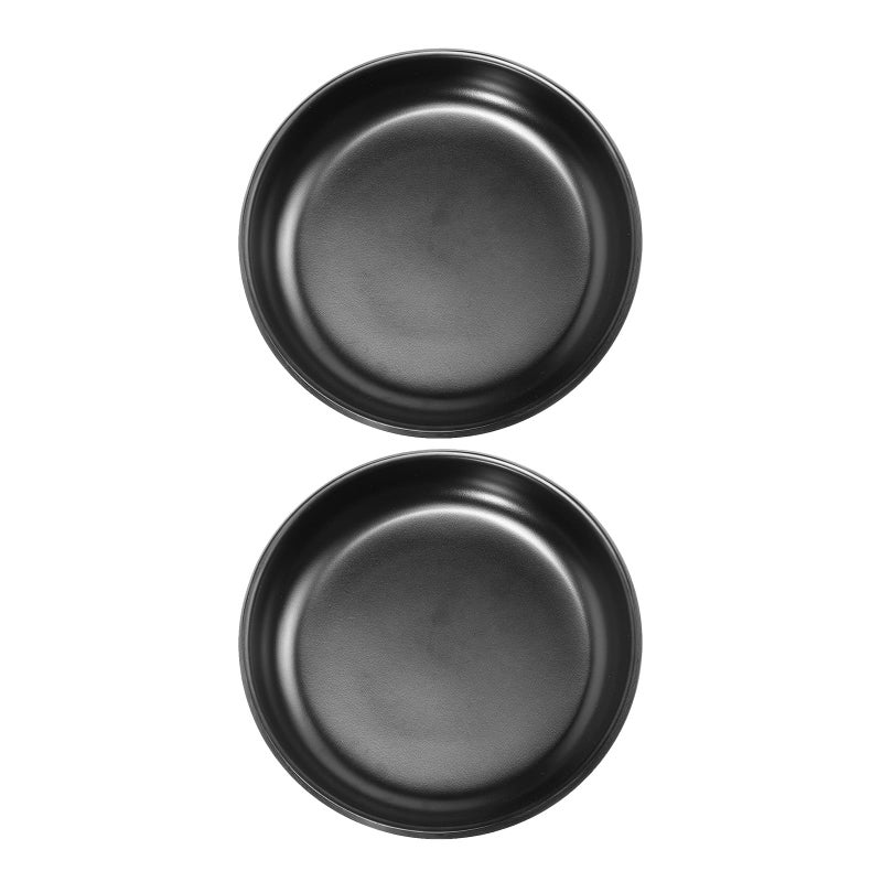 Melamine Appetizer Plates Round Snack Serving Sushi Trays Set of 2 - Image 2